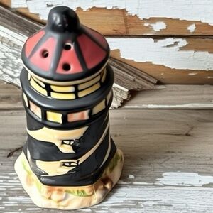 VINTAGE Lighthouse Ceramic SEASONING Shaker (single shaker)
